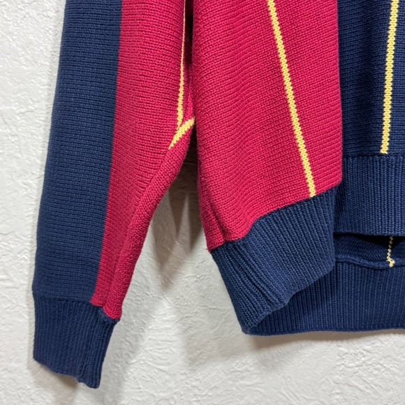 Vtg 90s Sweater XL John Ashford 100% Cotton Rugby Ivy Leage Preppy Old Money Y2K - Picture 5 of 12